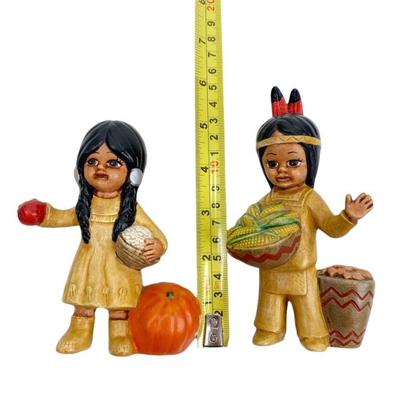 Vtg Thanksgiving Decor Native American Indian Figurine Duncan Enterprises 1981 - Picture 2 of 13